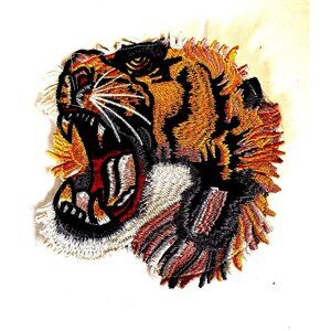 New Embroidered Lion Tiger Applique Iron On Patch Badge DIY Sew Iron On